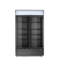 Arktic Rückwandkühlschrank mit hinterleuchteter Blende, zweitürig, 512L, Schwarz, 220-240V/510W, 1120x585x(H)1900mm