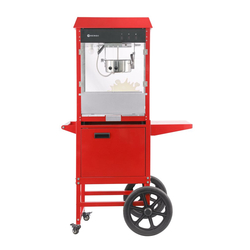 Hendi Popcorn-Maschine mit Fahrgestell, Rot, 220-240V/1155W, 940x510x(H)1553mm