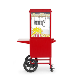 Hendi Popcorn-Maschine mit Fahrgestell, Rot, 220-240V/1155W, 940x510x(H)1553mm