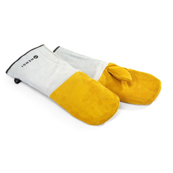 Hendi Leder-Grillhandschuhe hitzebeständig – 2 Stück, 2 Stk., (L)460mm