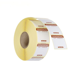 Hendi Täglich anwendbare Lebensmittelsicherheitsetiketten, mehrfach verwendbar, leicht entfernbar , Donnerstag, Braun, 1000 Stk., 25x25mm