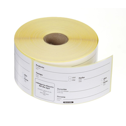 Hendi Lebensmittelrotations-Etiketten, mehrfach verwendbar, leicht entfernbar, Weiß, 500 Stk., 100x50mm