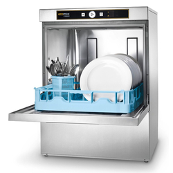 Hobart Ecomax Geschirrspülmaschine F504S-12C mit integr. Klarspülpumpe, tankabdeckendes Sieb und Klarspüldosierpumpe, integrierte Enthärtung, Reinigerdosier- und Ablaufpumpe, Serie: Ecomax, Variante: F504S-12C