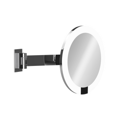 Aliseo LED Interface Beleuchteter Kosmetikspiegel - ø 220 mm, Batteriespiegel, Schwenkarm, USB-Aufladung, Variante: Schwenkarm