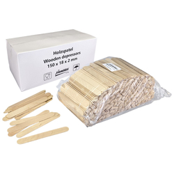Neumärker Holzspatel | Holzstiele für Waffel am Stiel | Eisstiele Holz | Birkenholz |150 x 18 x 2 mm | 1000 Stück 