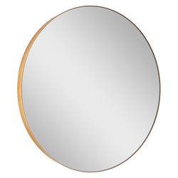 Aliseo ORE Badezimmerspiegel - Ø 600 mm, gold gebürstet, Durchmesser: 600 mm