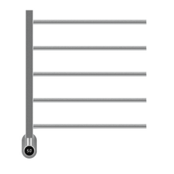 Aliseo Amber Pro Handtuchwärmer Handtuchheizkörper - 5 Rohre, gebürstetes Chrom