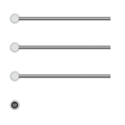 Aliseo Pearl Pro Handtuchwärmer Handtuchheizkörper - 3 Rohre, chrom