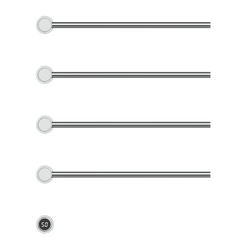 Aliseo Pearl Pro Handtuchwärmer Handtuchheizkörper - 4 Rohre, chrom