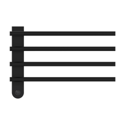 Aliseo Rock Handtuchwärmer Handtuchheizkörper - 4 Rohre, schwarz