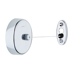 Aliseo Wäscheleine - ausziehbar, runde Wandhalterung, chrom