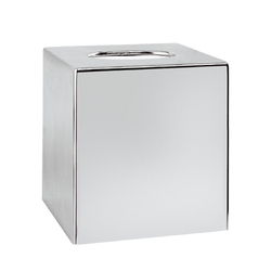 Aliseo Cube - Kosmetiktuchspender, Würfelform, Kunststoff, chrom