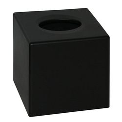 Aliseo Cube - Kosmetiktuchspender, Würfelform, Kunststoff, schwarz