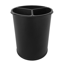 Aliseo Prestige Abfallbehälter - matt schwarz, 3 x 3 Liter