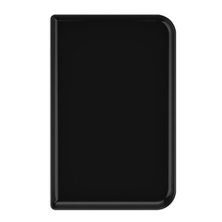 Aliseo Courtesy Tray Tablett - schwarz glänzend, 400 x 16 x 200 mm