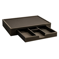 Aliseo Londoner Tablett mit Schubfach - klein, taupe