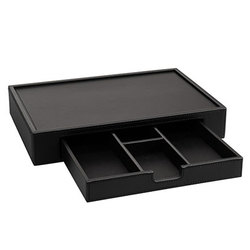 Aliseo Londoner Tablett mit Schubfach - klein, schwarz