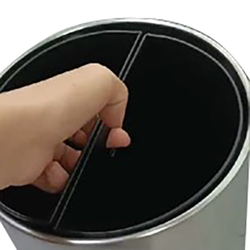 Aliseo Trenneinsatz für Abfallbehälter (190025/190055) - schwarz