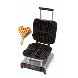 Neumärker Waffeleisen Thermocook® inkl. Waffel-Herz am Stiel Wechselplatten 