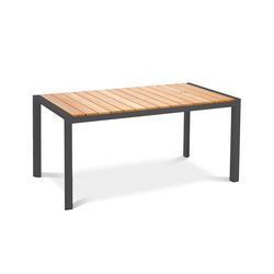 Barths Paros - Dining Tisch 160x90 cm, Teakholz - Anthrazit