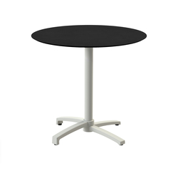 Feros X Cross - Terrassentisch sandfarbenes Gestell + schwarze HPL-Platte 70x70 cm, Sand + Schwarz