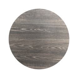 Feros HPL-Tischplatte Ø 120 cm, Riverwashed Holz