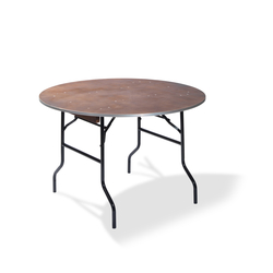 Feros Cody – Klapp-Eventtisch rund Ø 183 cm, Schwarz/Holz