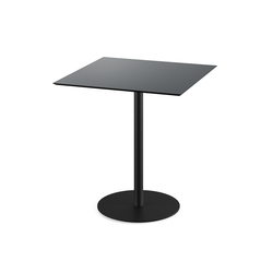 Feros Urban - Terrassentisch schwarzes Gestell + schwarze HPL-Platte 70x70 cm, Schwarz + Schwarz