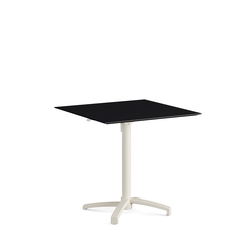 Feros X Cross - Höhenverstellbares sand Tischgestell  + Schwarze HPL-Tischplatte 70x70 cm, Sand + Schwarz