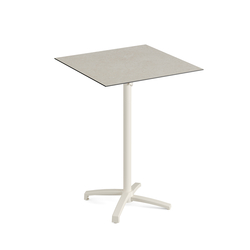 Feros X Cross - Tischgestell hoch sand + Sand stone HPL-Tischplatte 70x70 cm, Sand + Sand stone