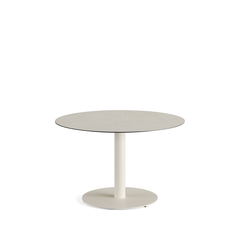 Feros Urban - Tischgestell niedrig sand + Sand stone HPL-Tischplatte Ø120 cm, Sand + Sand stone