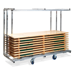 Feros Trolley Biergarnituren - professionell - für 10 Stück, Silber