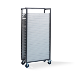 Feros Trolley Klapp-Hochzeitsstühle - für 30 Stück, Hammerite Silber