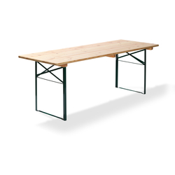 Feros Fiesta - Biertisch - 220x50x78 cm, Grün/Holz