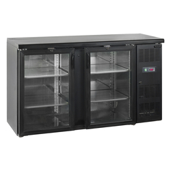 Tefcold Backbar-Kühlschrank CBC210G, Schwarz, EEK C