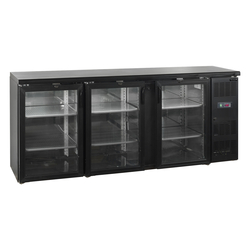 Tefcold Backbar-Kühlschrank CBC310G, Schwarz, EEK C
