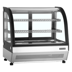 Tefcold Display-Backwarentheke LCT750C/BLACK, Edelstahl / Glas, EEK C