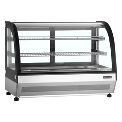 Tefcold Kühlvitrine Tischmodell LCT900C/BLACK, Edelstahl / Glas, EEK C