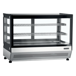 Tefcold Display-Backwarentheke LCT900F/BLACK, Edelstahl / Glas, EEK C