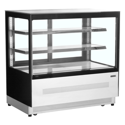 Tefcold Display-Backwarentheke LPD1200F/BLACK, Edelstahl / Glas, EEK D