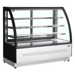 Tefcold Display-Backwarentheke LPD1500C/BLACK, Edelstahl / Glas, EEK D