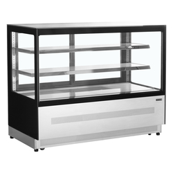 Tefcold Display-Backwarentheke LPD1500F/BLACK, Edelstahl / Glas, EEK D