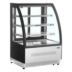 Tefcold Display-Backwarentheke LPD900C/BLACK, Edelstahl / Glas, EEK D
