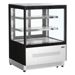 Tefcold Display-Backwarentheke LPD900F/BLACK, Edelstahl / Glas, EEK D