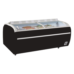 Tefcold Supermarkt-Gefriertruhe in Schwarz TWIN 220B-F, EEK C
