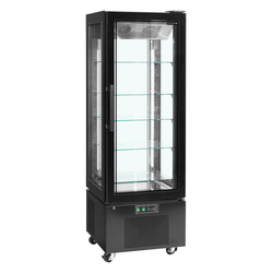 Tefcold Kühlvitrine (Kühlgerät) UPD400-C, Schwarz / Glas, EEK C