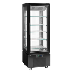 Tefcold Kühlvitrine (Gefriergerät) UPD400-F, Schwarz / Glas, EEK D