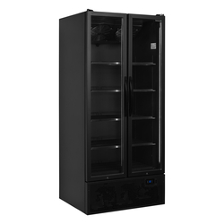 Tefcold Display-Kühlschrank in Schwarz FS890H BLACK, Schwarz RAL9005, EEK F