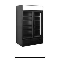 Tefcold Display-Kühlschrank in Schwarz FSC1200H BLACK, Schwarz RAL9005, EEK F