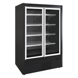 Tefcold Supermarkt-Multideck-Gefrierschrank EXTRA1250FD, Schwarz / Glas, EEK D